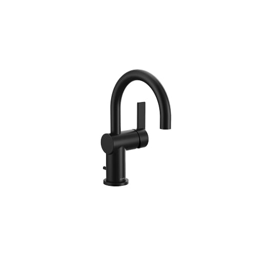 Moen® 6221BL CIA™ Lavatory Faucet, 1.2 gpm Flow Rate, 4-7/8 in H Spout, 1 Handle, Lift Rod Drain, 1/3 Faucet Holes, Matte Black