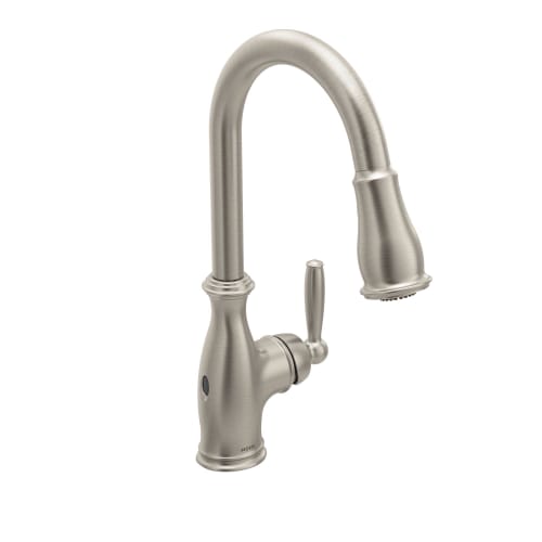 Moen® 7185EWSRS Brantford™ MotionSense Wave™ Pulldown Kitchen Faucet, 1.5 gpm Flow Rate, Spot Resist™ Stainless Steel, 1 Handles, 1 or 3 Faucet Holes, Domestic