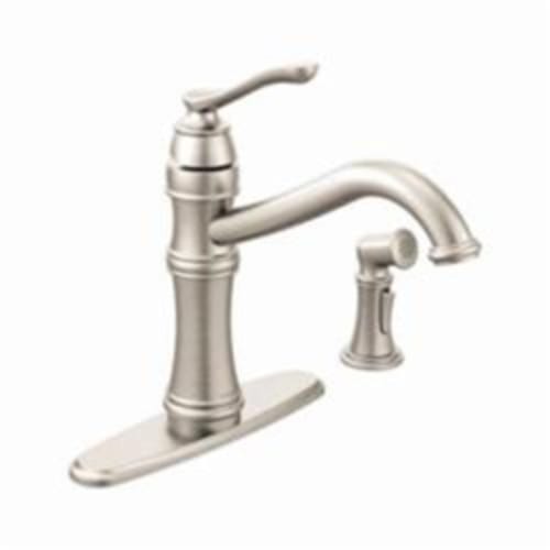 Moen® 7245SRS Belfield™ Kitchen Faucet, 1.5 gpm, 8 in Center, 1 Handle, Spot Resist® Stainless Steel, Domestic