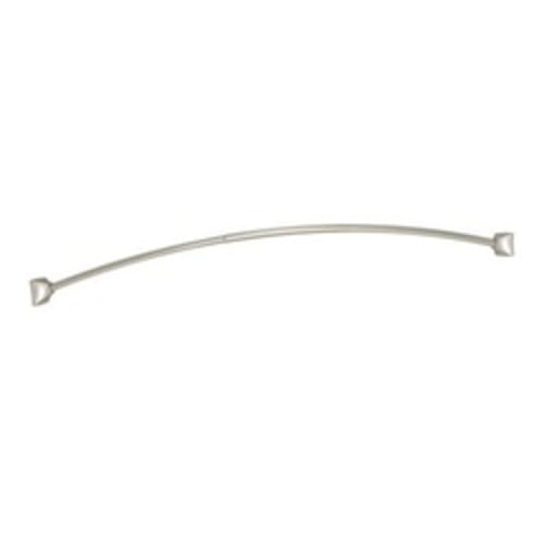 Moen® CSR2164BN Adjustable Curved Shower Rod With Flange, 1 in Dia x 5 to 6 ft L Rod/Track, 304 Stainless Steel, Brushed Nickel, Import