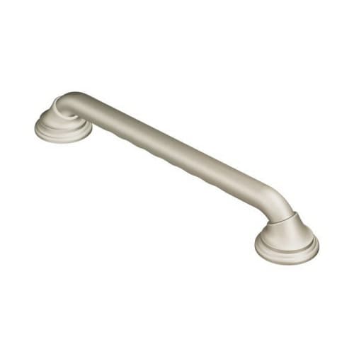 Moen® R8712D3GBN Home Care® Designer Ultima Grab Bar With Curl Grip, 12 in L x 2-3/4 in W, 304 Stainless Steel, Brushed Nickel, Import