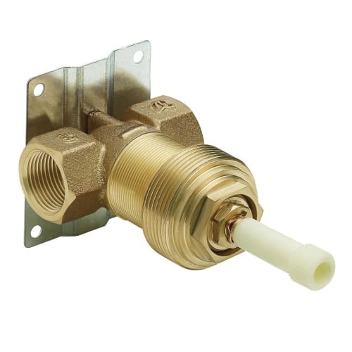 Moen® S3600 Rough-In Valve, 3/4 in IPS Inlet x 3/4 in IPS Outlet, 60 psi, 13 gpm, Brass Body, Domestic