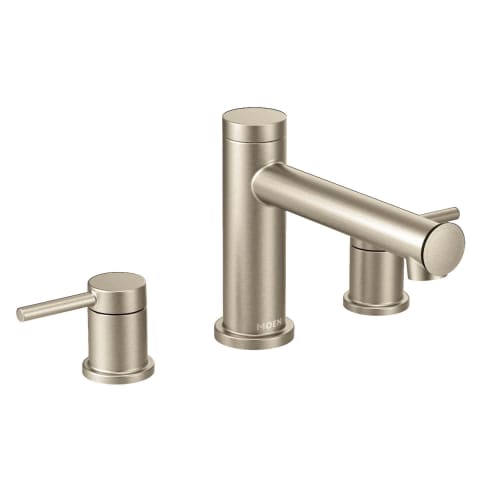 Moen® T393BN Align™ Roman Tub Faucet, 10 in Center, Brushed Nickel, 2 Handles, Function: Traditional, Domestic