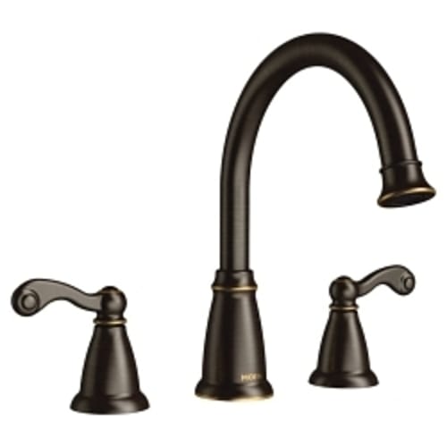 Moen® T624BRB Traditional® Roman Tub Faucet, 10 in Center, Mediterranean Bronze, 2 Handles, Function: Traditional, Domestic