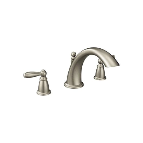 Moen® T933BN Brantford™ Roman Tub Faucet, 10 in Center, Brushed Nickel, 2 Handles, Hand Shower Yes/No: No, Domestic