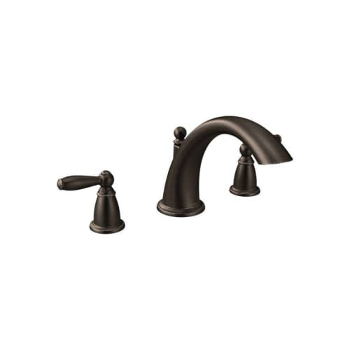 Moen® T933ORB Brantford™ Roman Tub Faucet, 10 in Center, Oil Rubbed Bronze, 2 Handles, Hand Shower Yes/No: No, Domestic