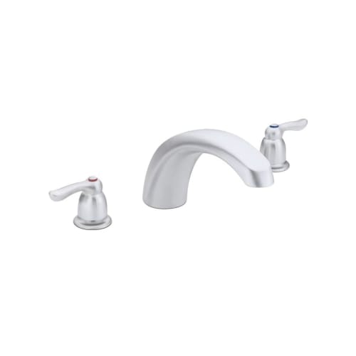 Moen® T990BC Chateau® Roman Tub Faucet, 10 in Center, Brushed Chrome, 2 Handles, Function: Traditional, Domestic
