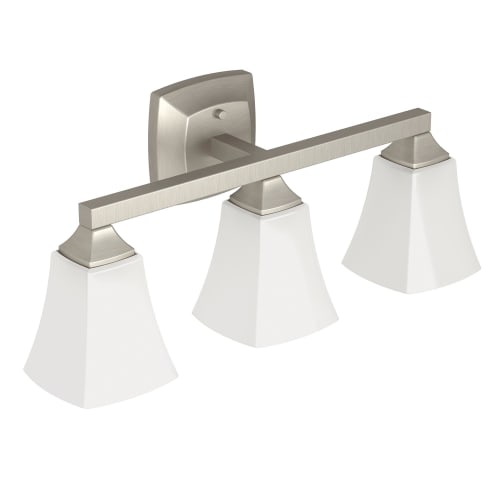 Moen® YB5163BN Reversible 3-Globe Bath Light, Voss™, 110 VAC, Brushed Nickel, Import