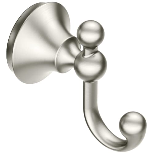 Moen® YB5203BN Double Robe Hook, Wynford™, 2 Hooks, 2.16 in OAW x 3.71 in OAD x 3.42 in OAH, Import