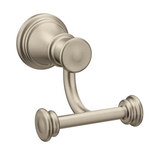 Moen® YB6403BN Double Robe Hook, Belfield™, 3-1/4 in OAW x 3.76 in OAD x 3.14 in OAH, Zinc, Import