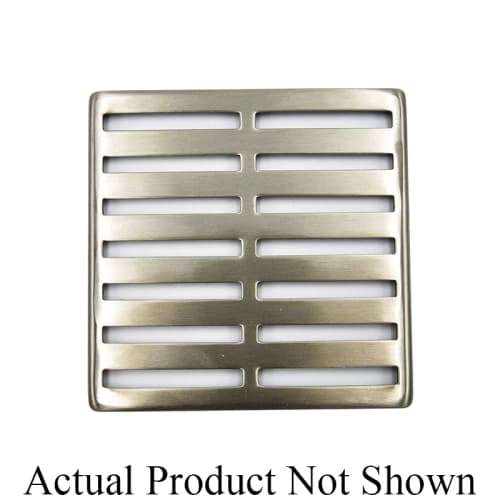 Mountain Plumbing Products MT608/BRN Select Series Square Lines Shower Grid, Mountain Re-Vive™, 4 in L x 4 in W, 304 Stainless Steel, Brushed Nickel, Import