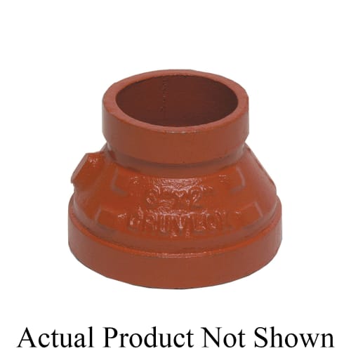 Gruvlok® 0390130615 FIG 7072 Concentric Reducer, Carbon Steel, 5 x 2-1/2 in Nominal, SCH 40/STD, Grooved End Style, Galvanized, Domestic