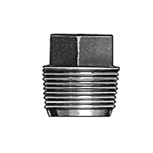 Hersey® H-10033N 1 Square Head Pipe Plug, 1 in Nominal, AWWA Taper Thread End Style, Brass