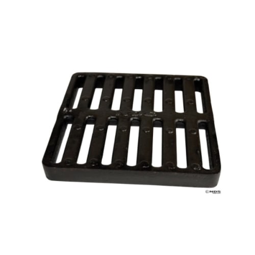 NDS® 913 Catch Basin Grate, 66.38 gpm Flow Rate, 9 in Pipe, Squared Shape, Domestic