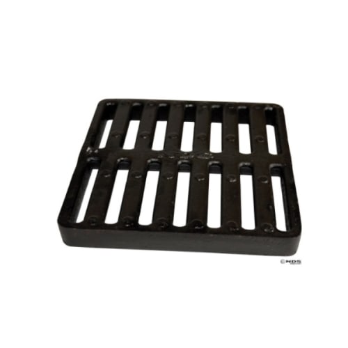 NDS® 913 Catch Basin Grate, 66.38 gpm, 9 in Pipe, Square Shape, Domestic