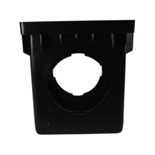 NDS® 1204 Catch Basin, 12 x 12 in, 4 Outlets, Polypropylene, Black, Domestic