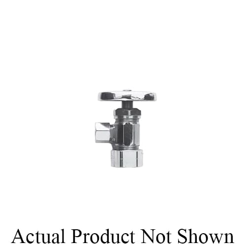 Newport Brass® 403/56 Angle Valve, 1/2 x 3/8 in Nominal, OD Compression, Solid Brass Body, Polished Chrome