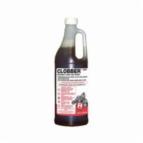 Hercules® Clobber® 20205 Heavy Duty Drain and Waste System Cleaner, 1 qt Can, Liquid, Dark Brown, Hydrogen Sulfide