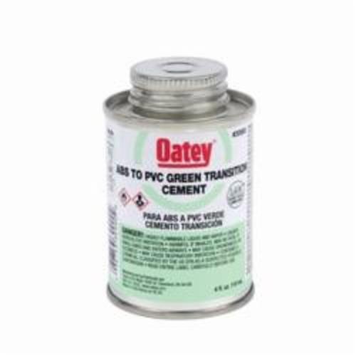 Oatey® 30900 Medium Fast ABS to PVC Transition Cement, 4 oz Can, Translucent Liquid, Green, 0.93