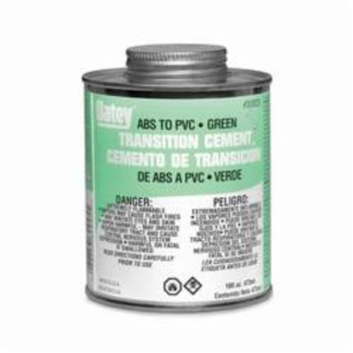 Oatey® 30925 Medium Fast ABS to PVC Transition Cement, 16 oz Can, Translucent Liquid, Green, 0.93