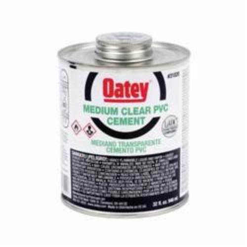 Oatey® 31020 Medium PVC Cement, 32 oz, Translucent Liquid, Clear, 0.93