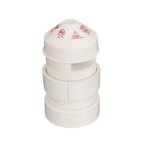 Oatey® Sure-Vent® 39017 Air Admittance Valve With 1-1/2 x 2 in PVC SCH 40 Adapter, 1-1/2 to 2 in, NPT, 20 dfu, PVC Body