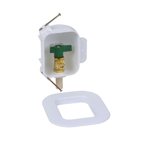 Oatey® I2K® 39136 Ice Maker Outlet Box With Nails, For Use With 1/4 Turn F1807 Low Lead Ball Valve, Polystyrene