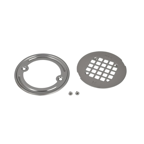 Oatey® 42340 130 Series Round Snap-In Strainer With Ring, 4.7 in Dia, 304 Stainless Steel, Brushed Nickel, Import