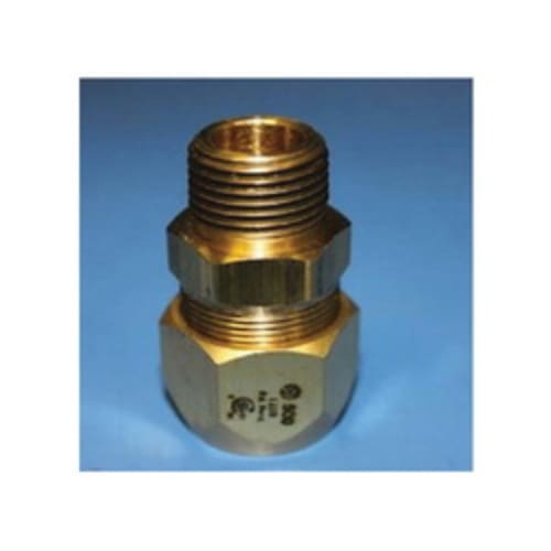 TracPipe® Counterstrike® AutoSnap® FGP-SRST1000-750 Straight Male Reducing Adapter, 1 x 3/4 in Nominal, MNPT, 2-1/8 in L, Brass, Domestic