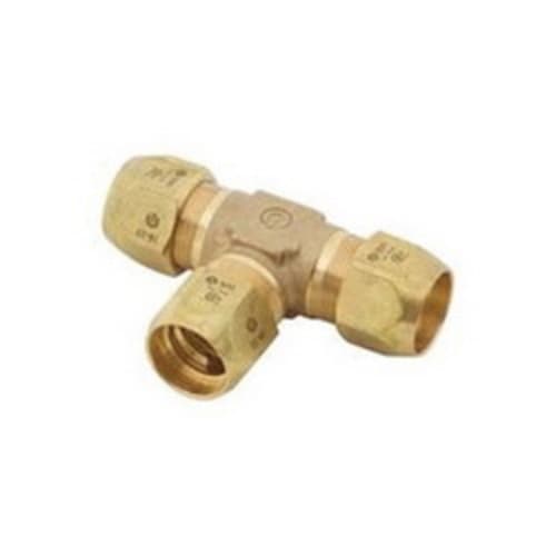 TracPipe® Counterstrike® AutoSnap® FGP-STF500-T500 Tee, 1/2 in Nominal, Brass, Domestic