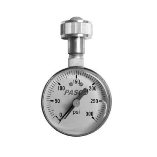 PASCO 1428 Lazy Hand Water Test Gauge, 0 to 300 psi, 3/4 in FHT Connection