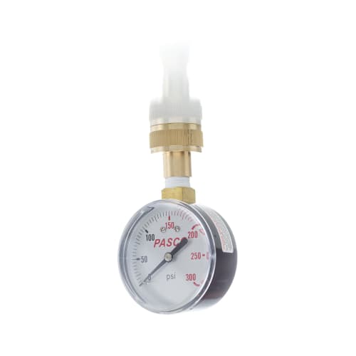 PASCO 1728 Pressure Gauge, 60 psi, 1/4 in MNPT Connection, 2 in Dial