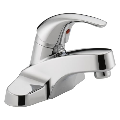 Peerless® P138LF-M Choice Centerset Lavatory Faucet, Polished Chrome, 1 Handles, Grid Strainer Drain, 1.2 gpm Flow Rate