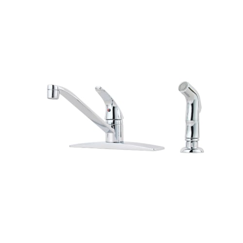 Pfister® Pfirst Series™ G134-4444 Professional Grade Kitchen Faucet, 1.8 gpm, 1 Handle, Polished Chrome