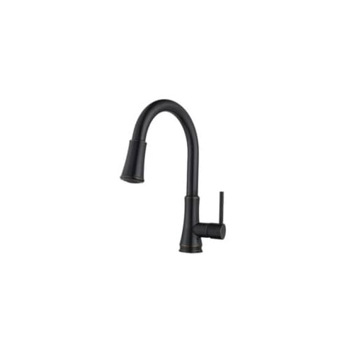 Pfister® G529-PF1Y Pfirst Series™ Professional Grade Pull-Down Kitchen Faucet, 1.8 gpm Flow Rate, Tuscan Bronze, 1 Handles, 1 Faucet Holes, Function: Traditional