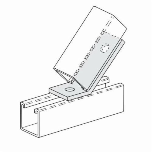 PHD S5315 EG Open Angle Connector, 2 Holes, 45 deg Bend, Carbon Steel