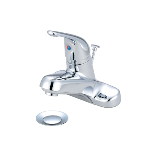 OLYMPIA L-6160B Lavatory Faucet, Elite, Polished Chrome, 1 Handles, 50/50 Pop-Up Drain, 1.5 gpm Flow Rate