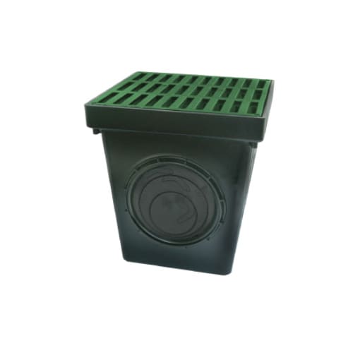 Polylok™ PDB-12KITG Square Catch Basin Kit With (2) Seals and Grate, 12 in, Plastic, Green