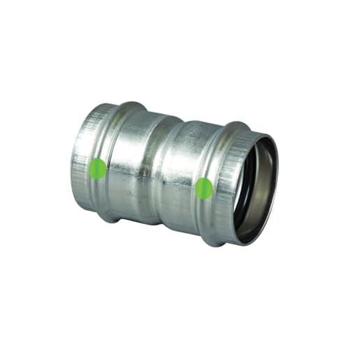 ProPress® 80265 Pipe Coupling With Stop, 1/2 in, Press, 316 Stainless Steel, Import