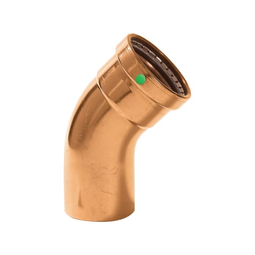 ProPress® 20668 45 deg Street Elbow, 2-1/2 in Nominal, Fitting x Press End Style, Copper, Import