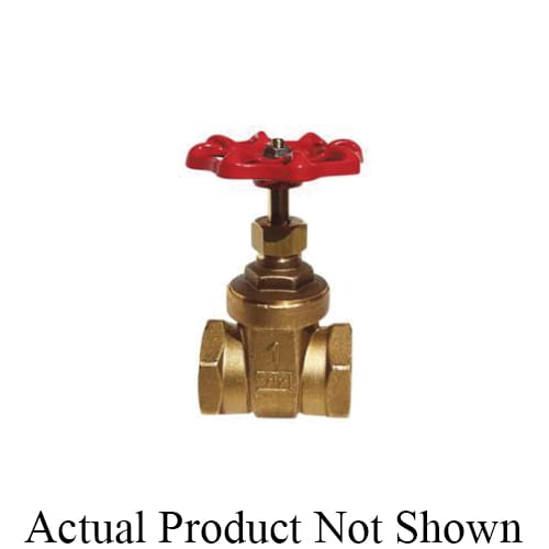 RWV® 206AB 1-1/2 Gate Valve, 1-1/2 in, Thread, Brass Body, Handwheel Actuator