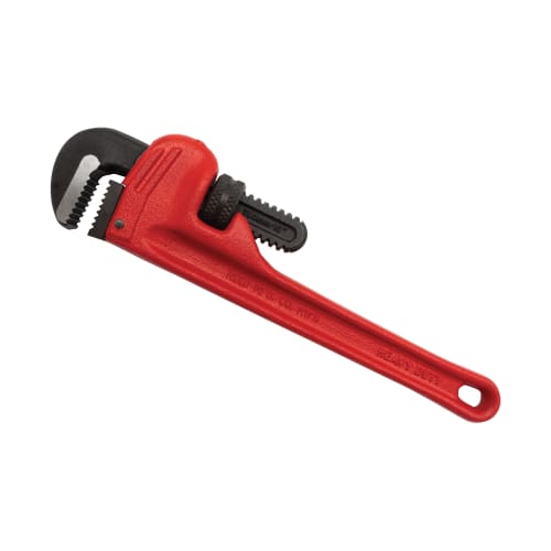 Reed RW12 Heavy Duty Straight Pipe Wrench, 1/8 to 2 in Pipe, 12 in OAL, Heel Jaw, Ductile Iron Handle