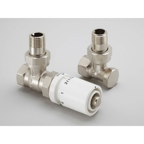 Runtal® CONTROL-ANG SET Standard Angle Shut Off and Control Valve With White Sensor, 1/2 in