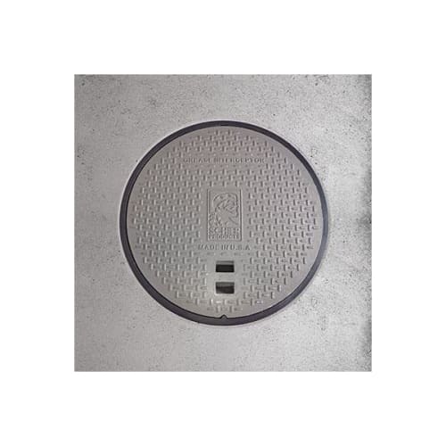 Schier C24HP Gasketed Pickable Cover, For Use With Great Basin™ Model GB-50, GB-75 and GB-250 Grease Interceptor, All Big Foot™ Model Gravity Grease Interceptor and Sewer Viewer™ Model SV24-L4 and SV24-O4 Sampling Port, 24 in, Cast Iron, Gray, Domestic