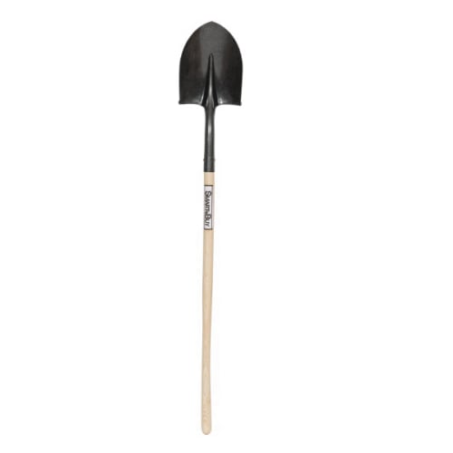 Seymour® STRUCTRON® SmartBuy™ 49830 S200 Round Point Shovel, 8.6 in L x 10-1/2 in W, 42 in Handle Length, Wood Handle