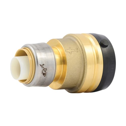 Sharkbite® UXL014128 Reducing Coupling, 1-1/2 x 1 in Nominal, Push-to-Connect End Style, DZR Brass, Domestic