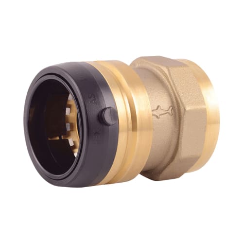 Sharkbite® UXL114140F Large Diameter Female Adapter, 1-1/2 in Nominal, Push-to-Connect x FNPT End Style, DZR Brass, Domestic