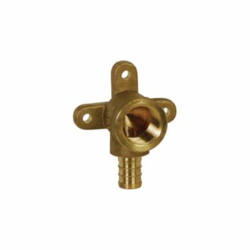 Sioux Chief 647XG2E Elbow Adapter With Drop-Ear, 3/4 in, F1807 PEX Crimp™ x FNPT, Brass, Domestic