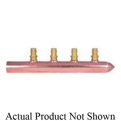 Sioux Chief PowerPEX® BranchMaster™ 672WG1240 Manifold, 1 x 1/2 in, Male C x Spin Closed x F1960 PEX Grip™, Copper, Domestic