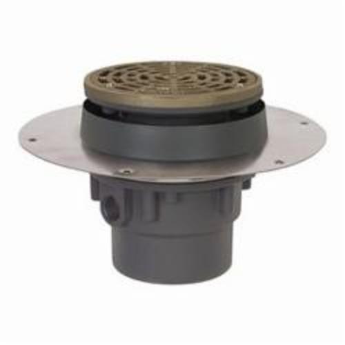 Sioux Chief Halo™ 822-2PNR Adjustable Floor Drain With Ring and Strainer, 2 in, Hub, PVC Drain